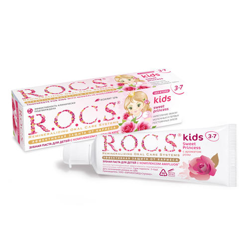 R.O.C.S. Зубная паста Kids Sweet Princess с ароматом Розы, 4