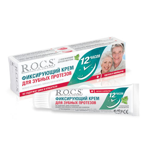 R.O.C.S Фиксирующий крем для зубных протезов со вкусом менто