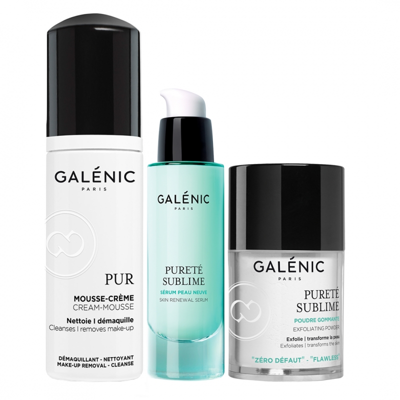 Galenic 1-2-3 шага к идеальной коже:  Крем-мусс 150 мл + Скр