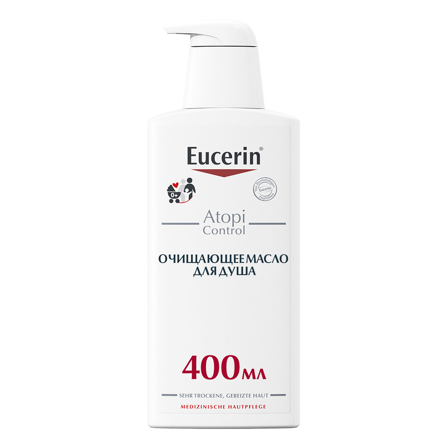Eucerin Очищающее масло для душа и ванны для детей, 400 мл (