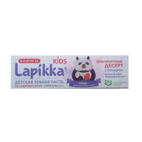 Lapikka Зубная паста Lapikka Kids Земляничный десерт с кал