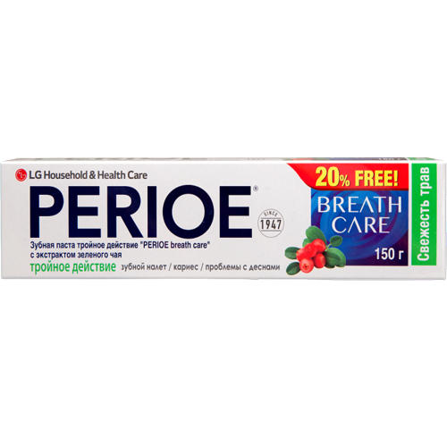Perioe Зубная паста тройное действие breath care с экстрак