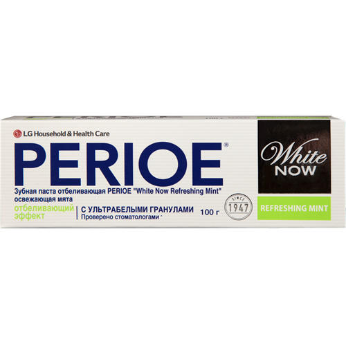 Perioe Зубная паста отбеливающая white now refreshing mint
