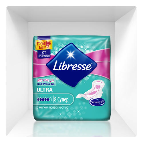 Libresse Прокладки Ultra Super с мягкой поверхностью 8 штук 