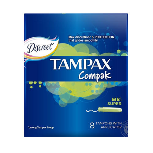 Tampax Тампоны Компак с аппликатором Супер №8 (Tampax, Compa