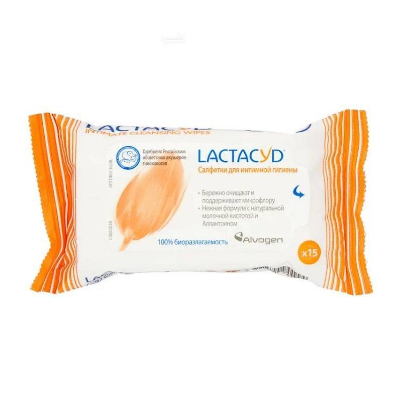 Lactacyd Салфетки влажные для интимной гигиены 15 шт (Lactac
