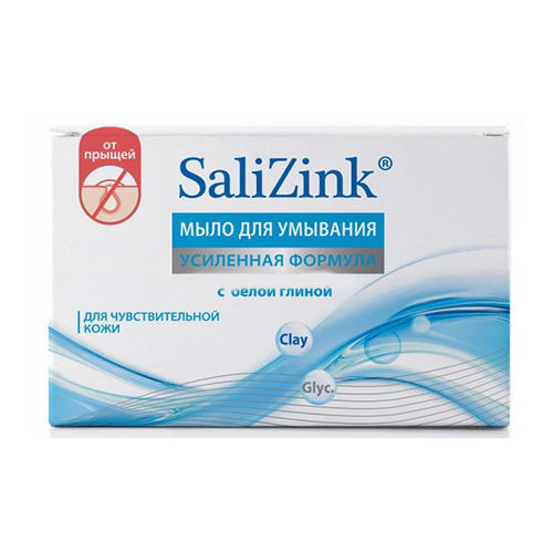 Salizink Мыло для умывания для чувствительной кожи с белой г