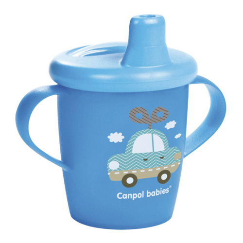 Canpol Чашка-непроливайка, 250 мл. Toys 9+, цвет: голубой (C