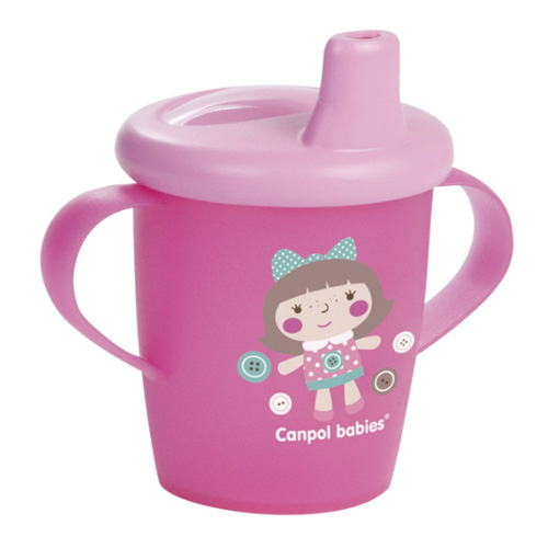 Canpol Чашка-непроливайка, 250 мл. Toys 9+, цвет: розовый (C