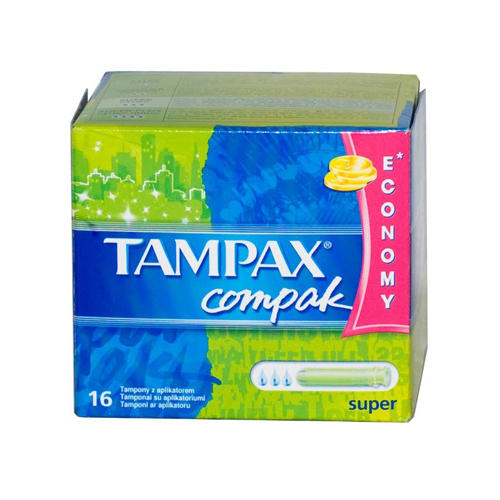 Tampax Компак Тампоны с аппликатором супер по 16 шт (Tampax,