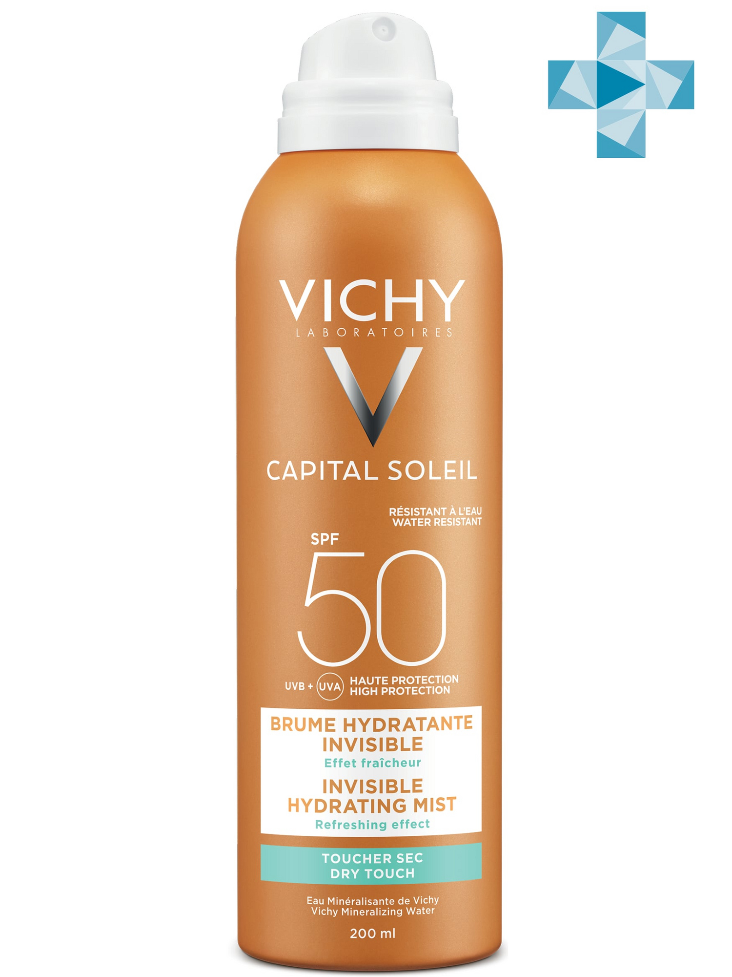 Vichy Солнцезащитный увлажняющий спрей-вуаль SPF 50, 200 мл 