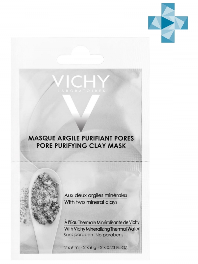 Vichy Минеральная Очищающая поры маска с глиной саше 2х6 мл 