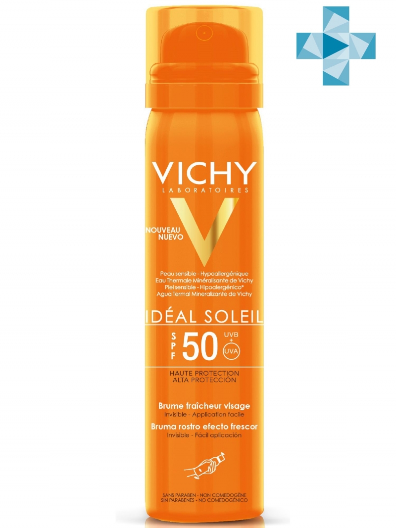 Vichy Освежающий спрей-вуаль для лица SPF50, 75 мл (Vichy, C