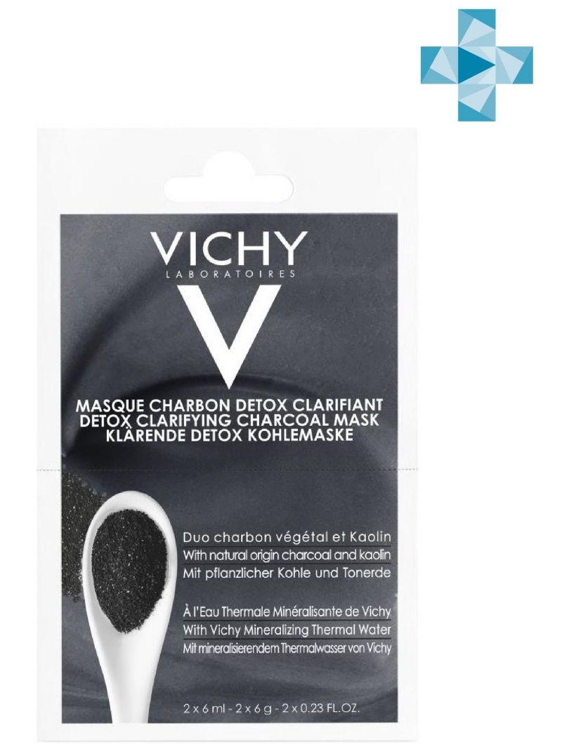 Vichy Детокс-маска с древесным углем саше 2 х 6 мл (Vichy, M