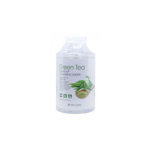 3W Clinic Очищающая вода с экстрактом зеленого чая, 500 мл (
