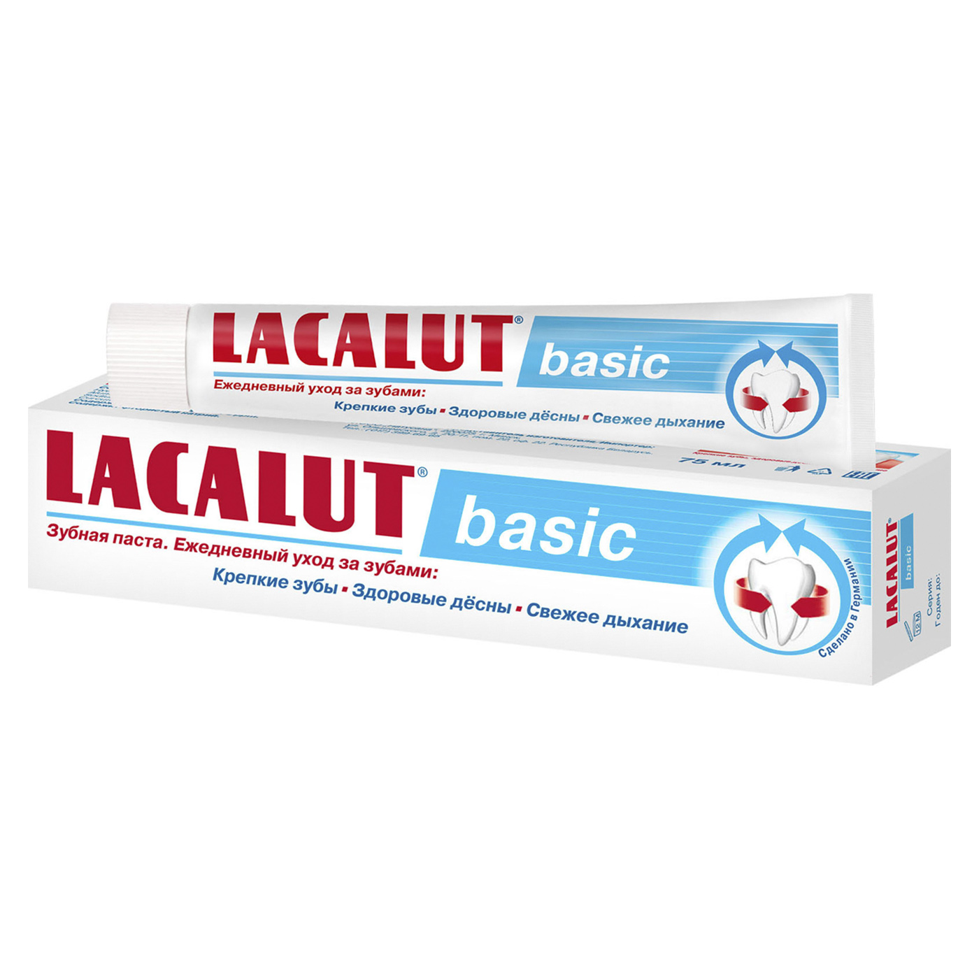 Lacalut Зубная паста Бейсик 75 мл (Lacalut, Зубные пасты)