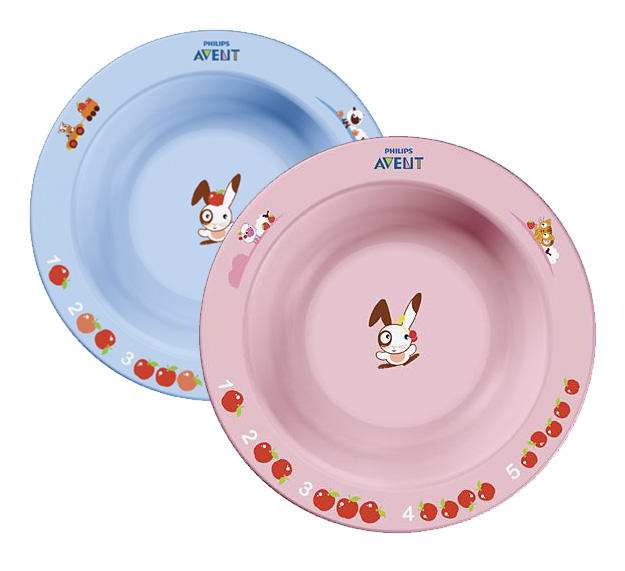 Avent Глубокая тарелка 230 мл, 6 м+, голубая или розовая (Av