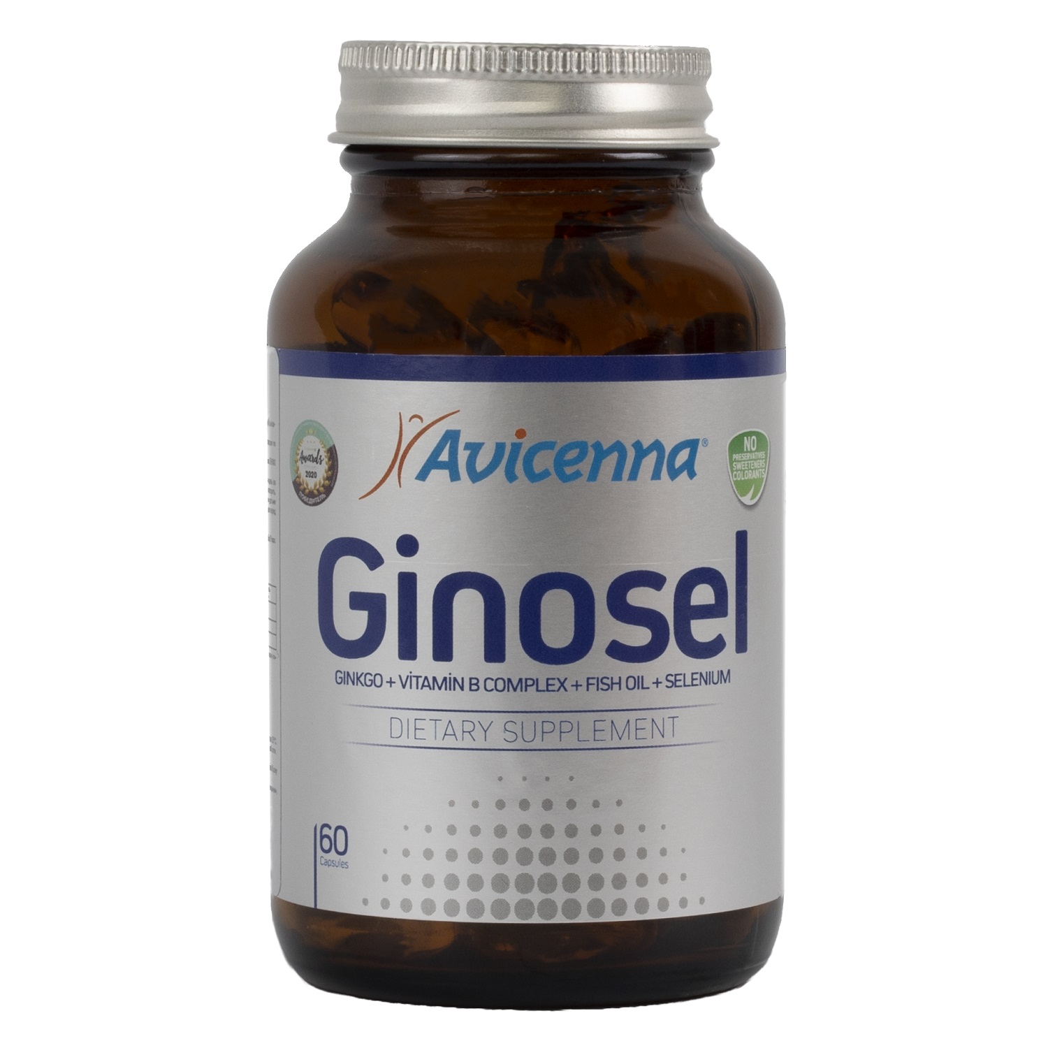 Avicenna Комплекс Ginosel для активности мозга, 60 капсул (A