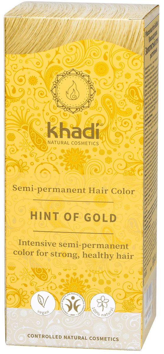 Khadi Растительная краска для волос «золотистый оттенок» 100