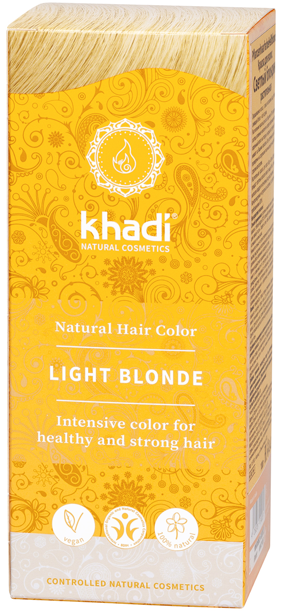 Khadi Растительная краска для волос «светлый блондин» 100 г 