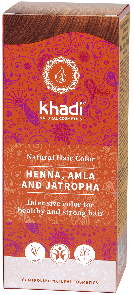 Khadi Растительная краска для волос «хна, амла и ятрофа» 100