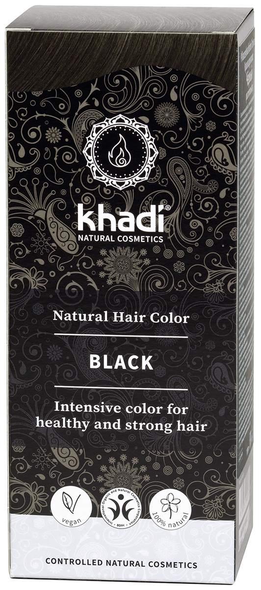 Khadi Растительная краска для волос «черный» 100 г (Khadi, Д