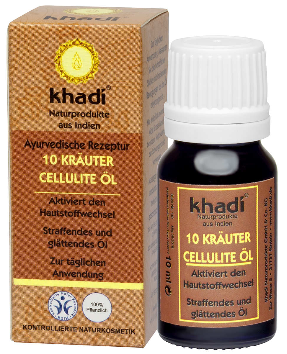 Khadi Антицеллюлитное масло для тела «10 растений» 10 мл (Kh