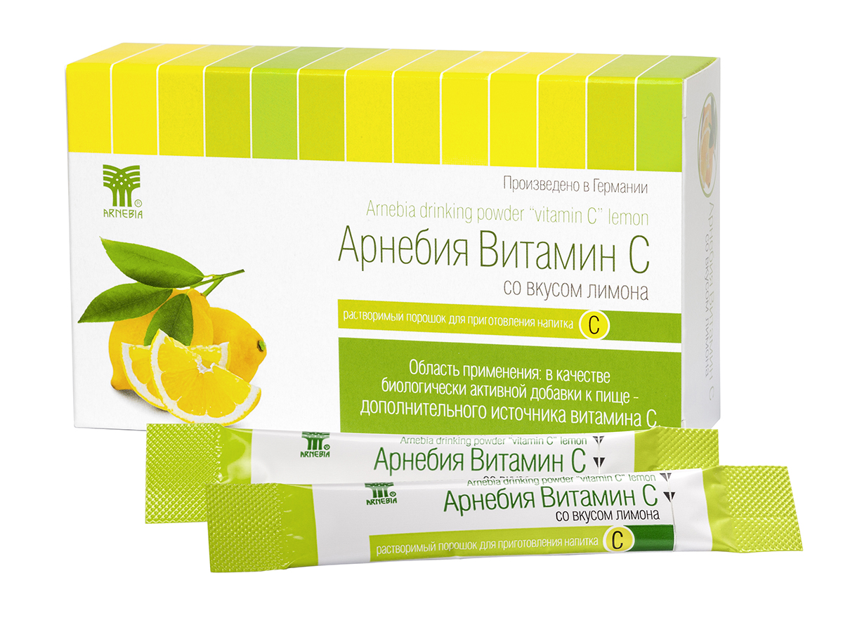 Arnebia Витамин С со вкусом лимона растворимый порошок для п