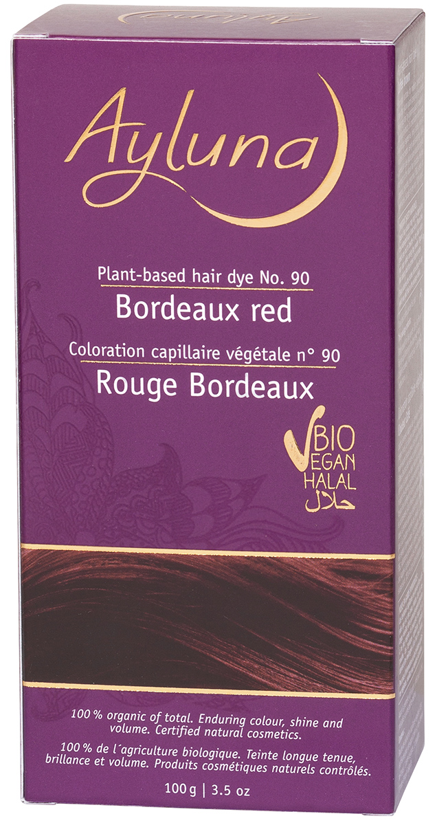 Ayluna Краска для волос №90 бордо-красный растительная 100
