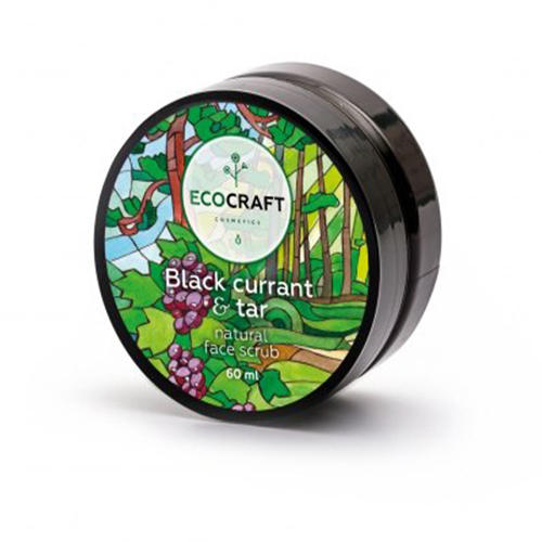 EcoCraft Скраб для лица Черная смородина и смола, 60 мл (E