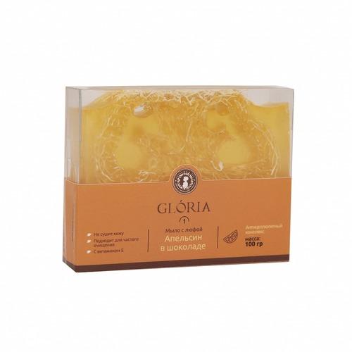 Gloria Мыло с люфой Апельсин в шоколаде, 100 гр (Gloria, Hom
