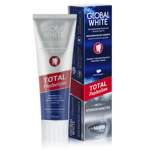 Global white Зубная паста Total Protection Максимальная защ
