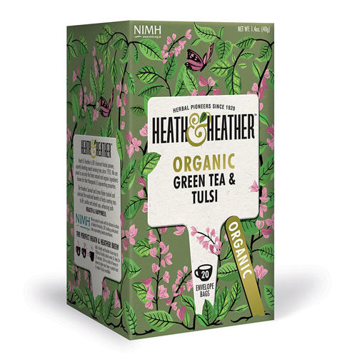 Heath&Heather Чай Зеленый с базиликом Органик 20 пак. (Heath