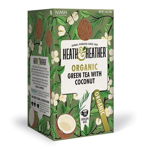 Heath&Heather Чай Зеленый с кокосом Органик 20 пак. (Heath&H