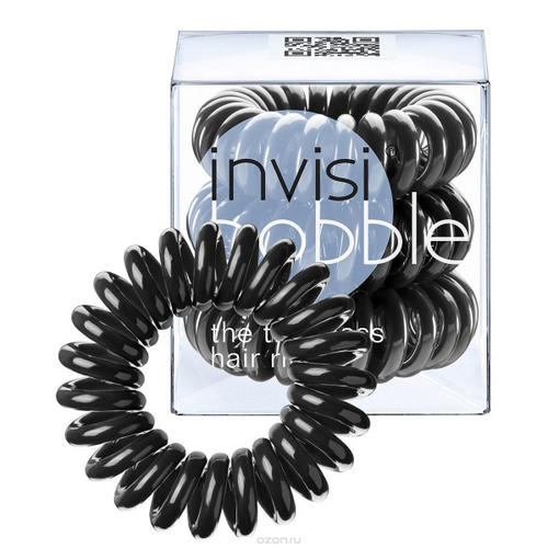 Invisibobble Резинка-браслет для волос True Black (с подвесо
