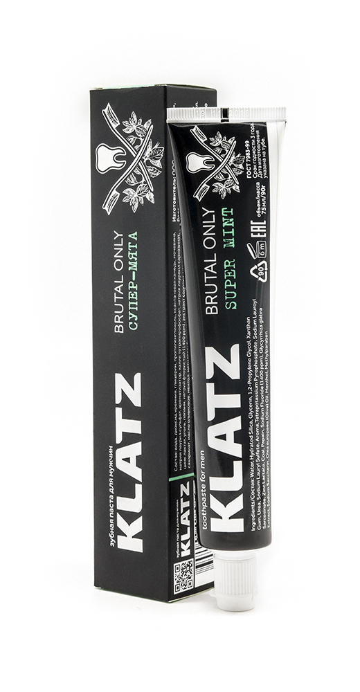 Klatz Зубная паста для мужчин Супер-мята, 75 мл (Klatz, Br