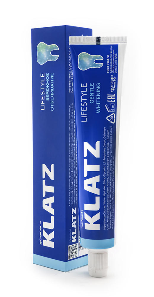 Klatz Зубная паста Бережное отбеливание, 75 мл (Klatz, Lif