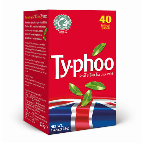 Typhoo Чай черный английский 40 пак 125г (Typhoo, Black tea)