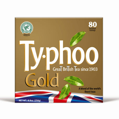 Typhoo Чай черный Золотой 80 пак 250г (Typhoo, Black tea)
