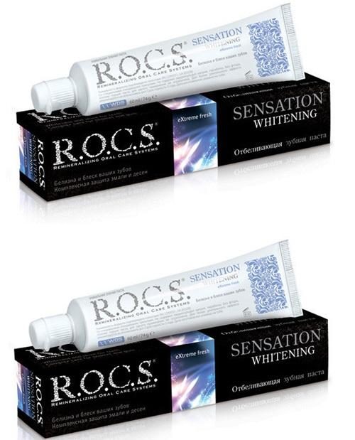 R.O.C.S. Комплект Зубная паста Сенсационное отбеливание 2х