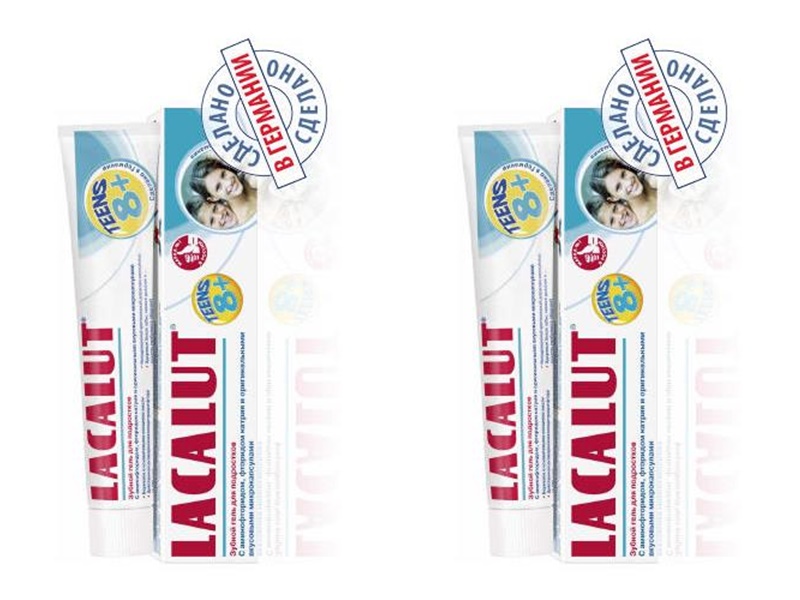 Lacalut Набор Зубная паста Тинс зубной гель 8+ 50 мл*2 штуки
