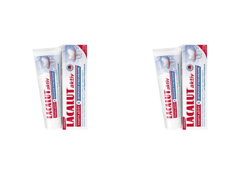 Lacalut Набор Зубная паста Защита десен и бережное отбелива
