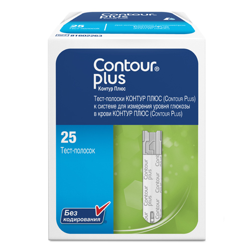 Contour Plus Тест-полоски Контур Плюс N25 (Contour Plus, Plu