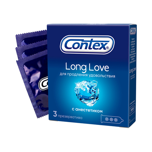 Contex Презервативы Long Love с анестетиком, №3 (Contex, Пре