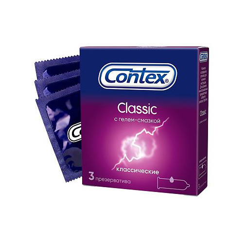 Contex Презервативы Classic в силиконовой смазке, №3 (Contex
