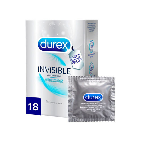 Durex Презервативы Invisible ультратонкие №18 (Durex, Презер