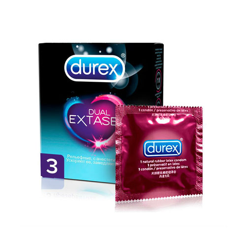 Durex Презервативы Dual Extase №3 (Durex, Презервативы)