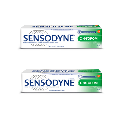 Sensodyne Набор Зубная паста с фтором 50 мл 2 шт (Sensodyne,