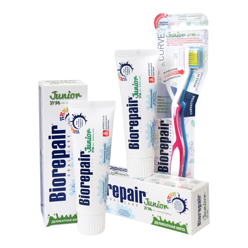 Biorepair Набор Junior: Детская зубная паста для детей 7-14 