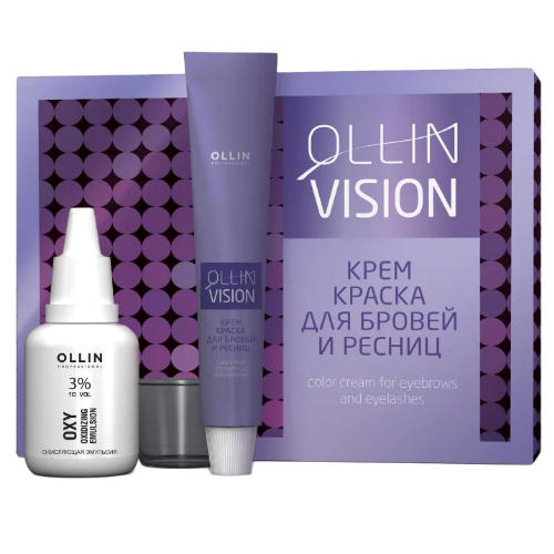 Ollin Professional Крем-краска для бровей и ресниц, графит, 